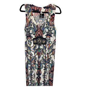 Floral Maxi Dress with Bead Detailing